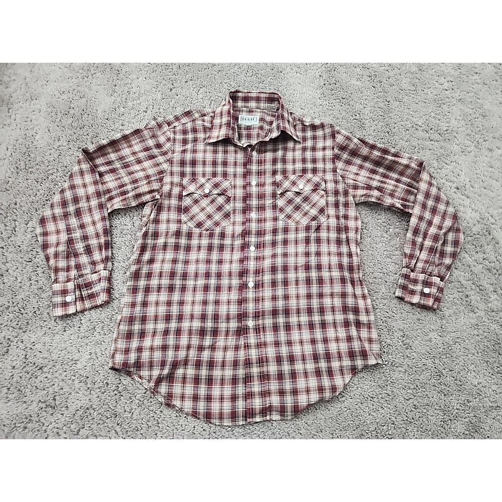 Vintage FORTE Button Down Shirt Men's M Plaid Western Cowboy